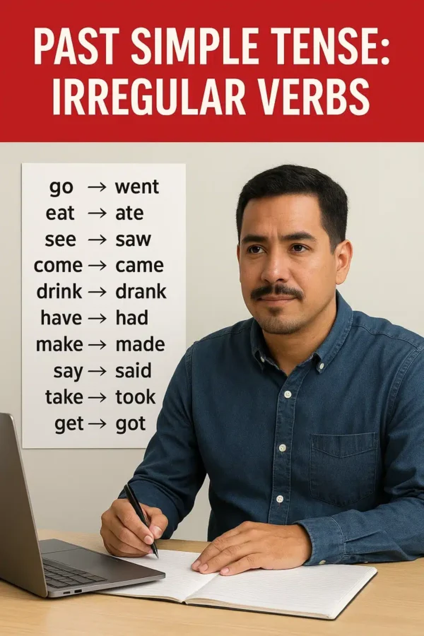 Past Simple Irregular Verbs 600x900
