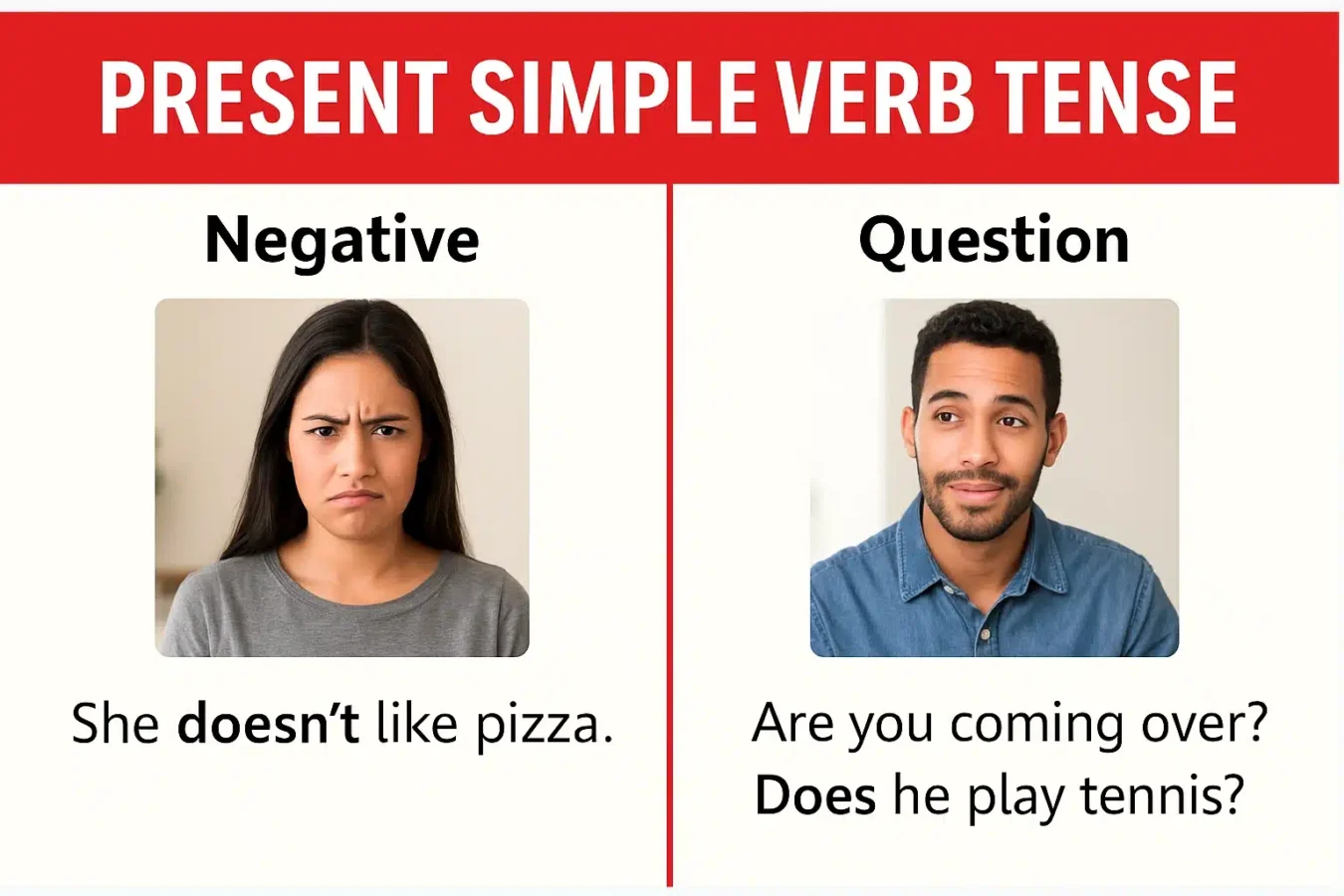 Present Simple Negative Questions 1350x900
