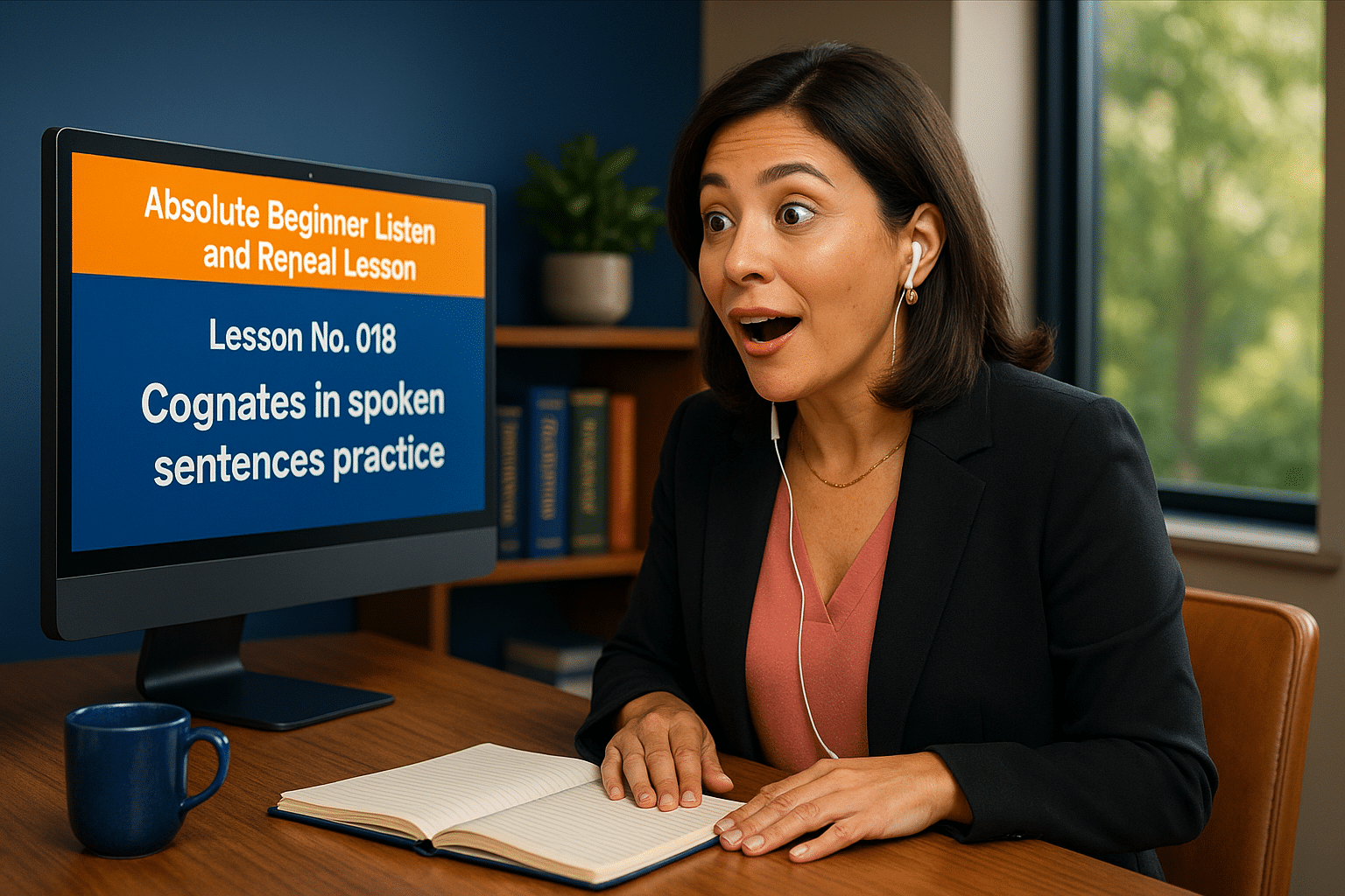 Absolute Beginner Listen & Repeat Lesson #018L Cognates in spoken sentences practice