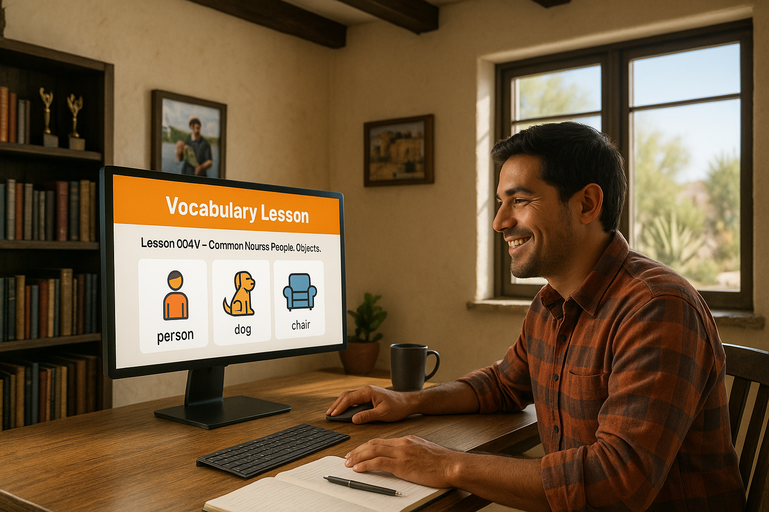 Absolute Beginner Vocabulary Lesson #004V Learn 20 common nouns: people, objects, things, animals.