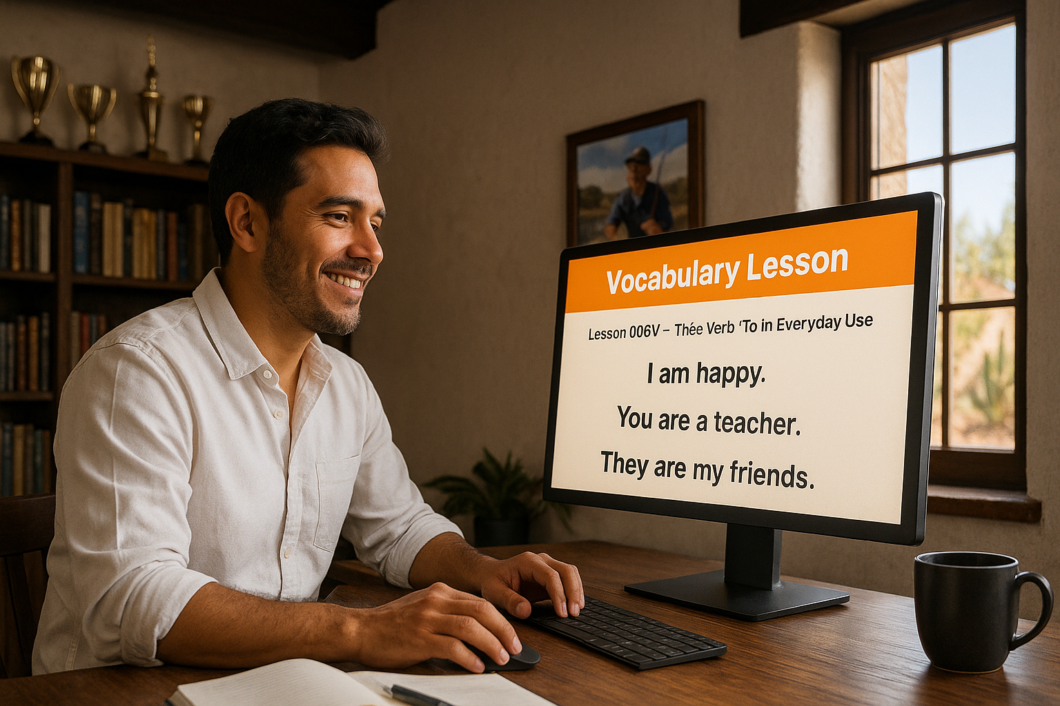 Absolute Beginner Vocabulary Lesson #006V Play Vocabulary Game using verb To Be, fill in blanks.