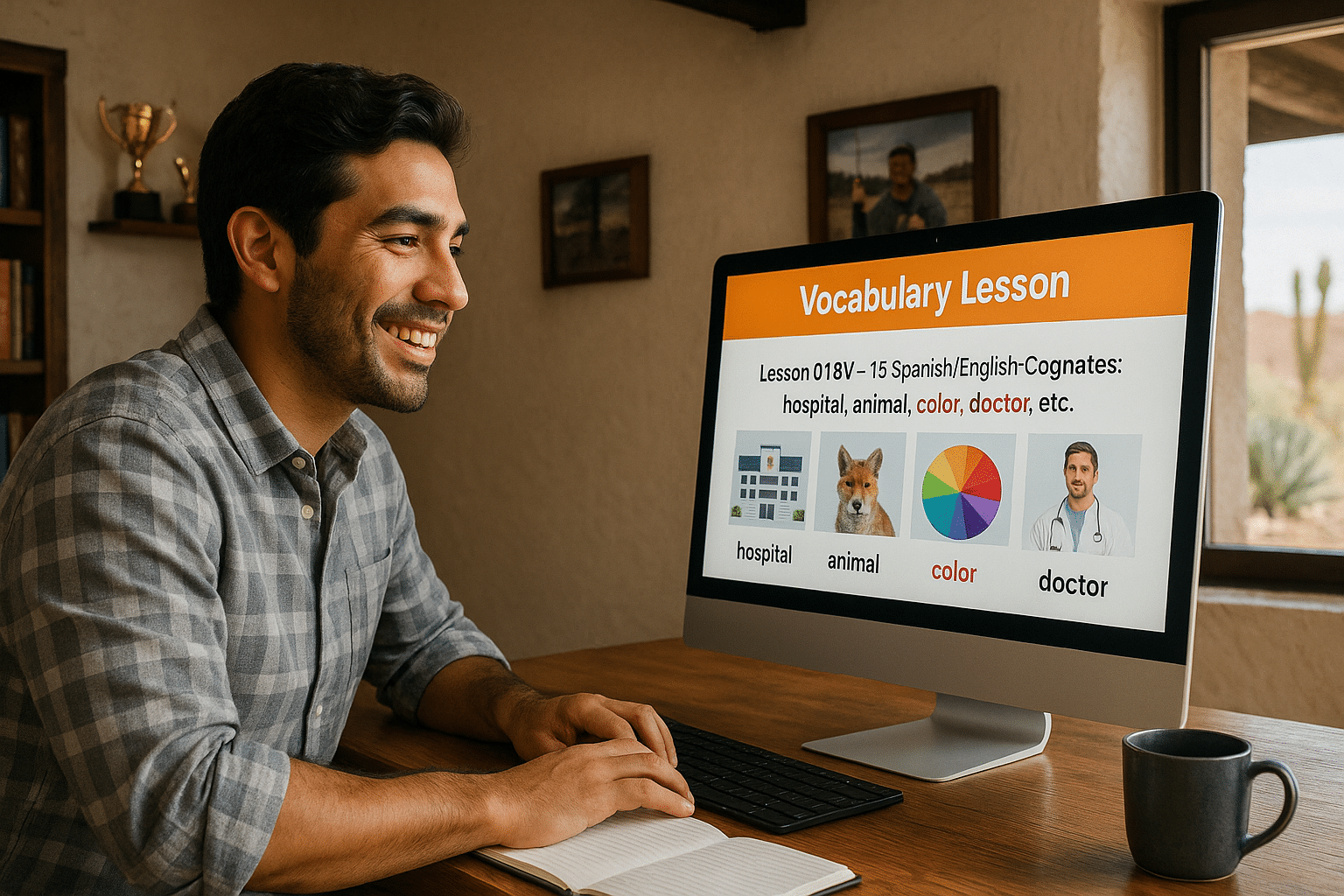 Absolute Beginner Vocabulary Lesson #018V Learn 15 More Spanish/English cognates: hospital, animal, color, doctor, etc.