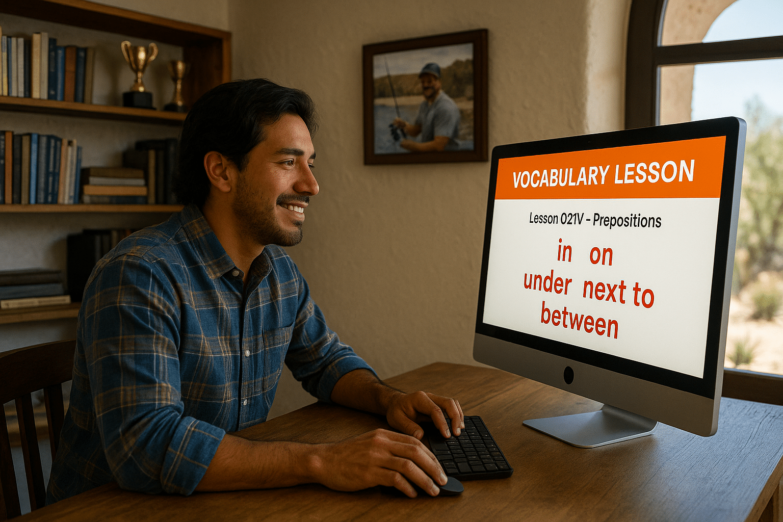Absolute Beginner Vocabulary Lesson #021V Prepositions: in, on, under, next to, between
