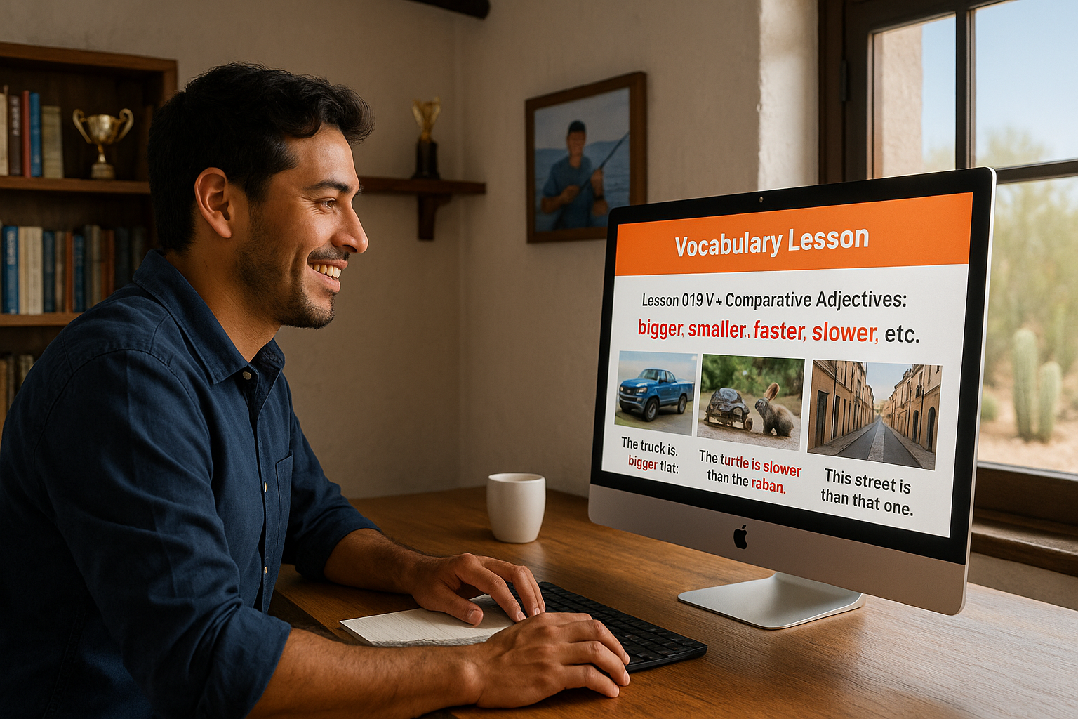 Absolute Beginner Vocabulary Lesson #019V Comparative adjectives: bigger, smaller, faster, slower, etc.
