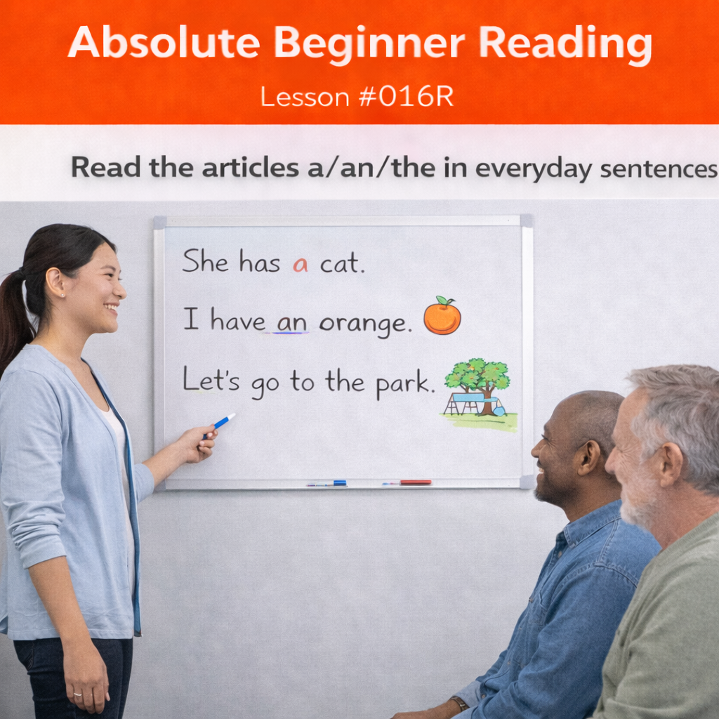 Absolute Beginner Reading Lesson #015R Recognize Possessive Adjectives in Simple Sentences