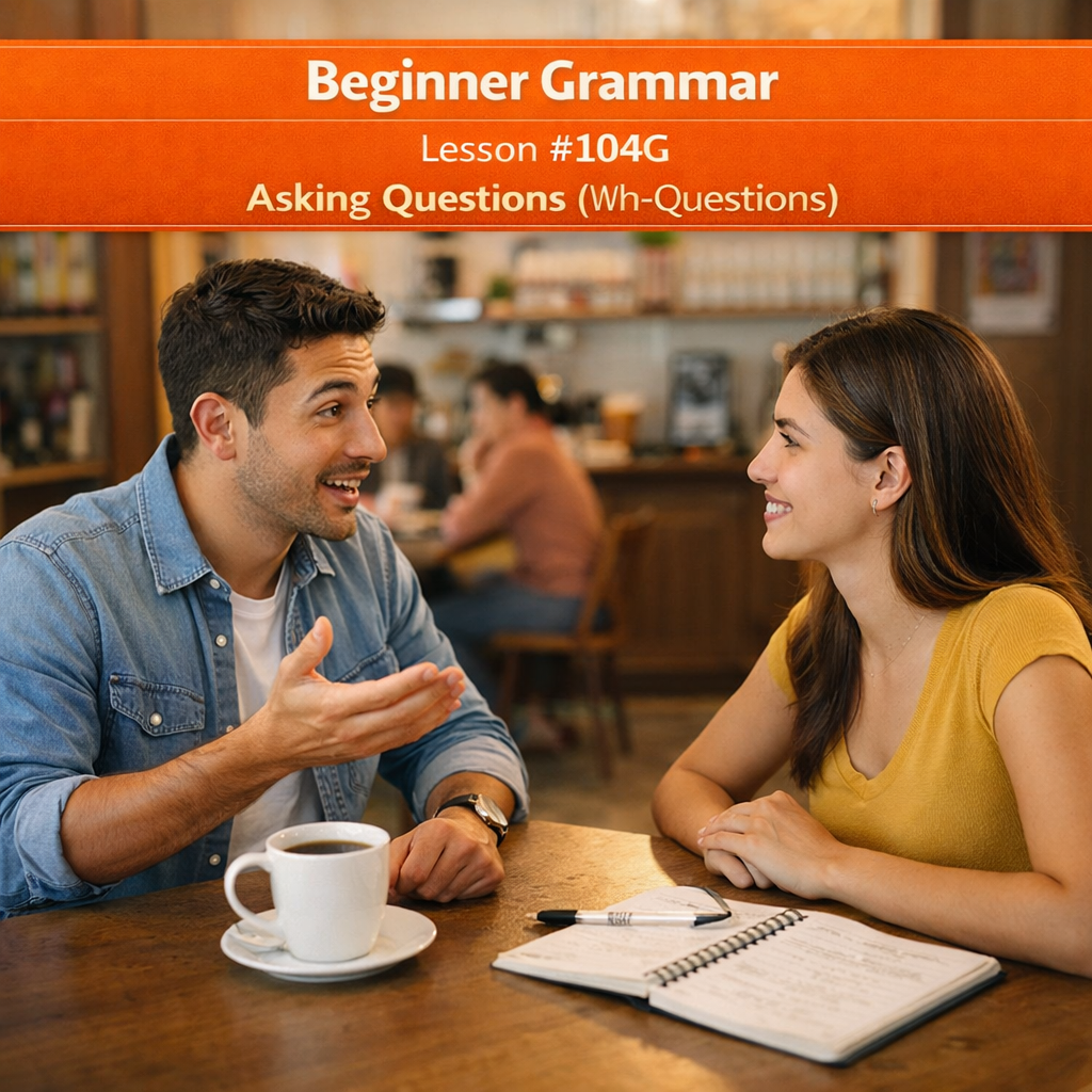 Beginner Grammar Lesson #104G Asking Questions (Wh-questions)