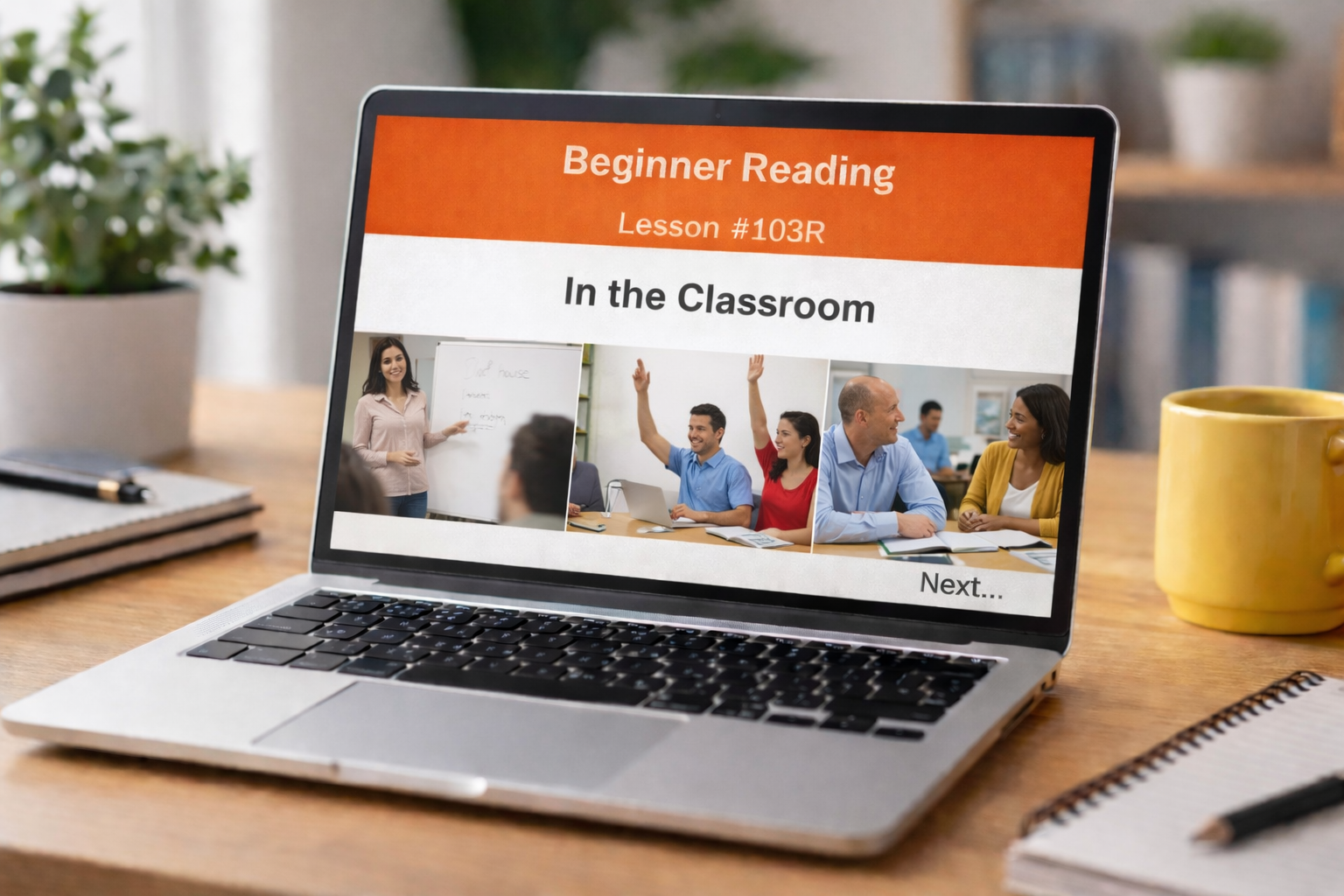 Beginner Reading Lesson #103R In the Classroom
