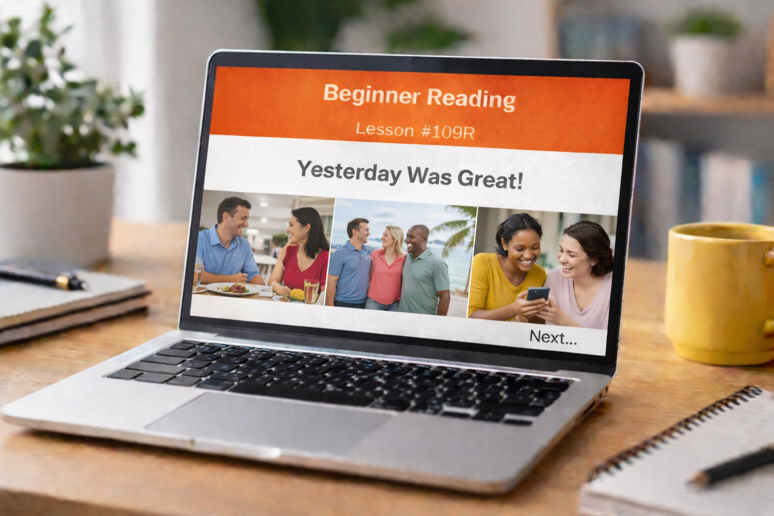 Beginner Reading Lesson #109R Yesterday Was Great!