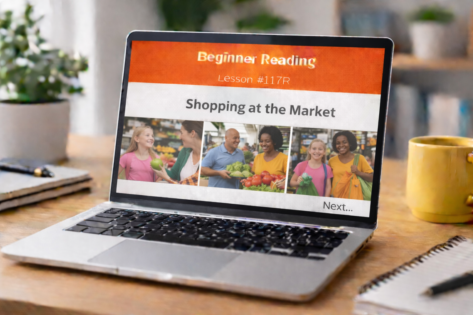 Beginner Reading Lesson #117R Shopping at the Market